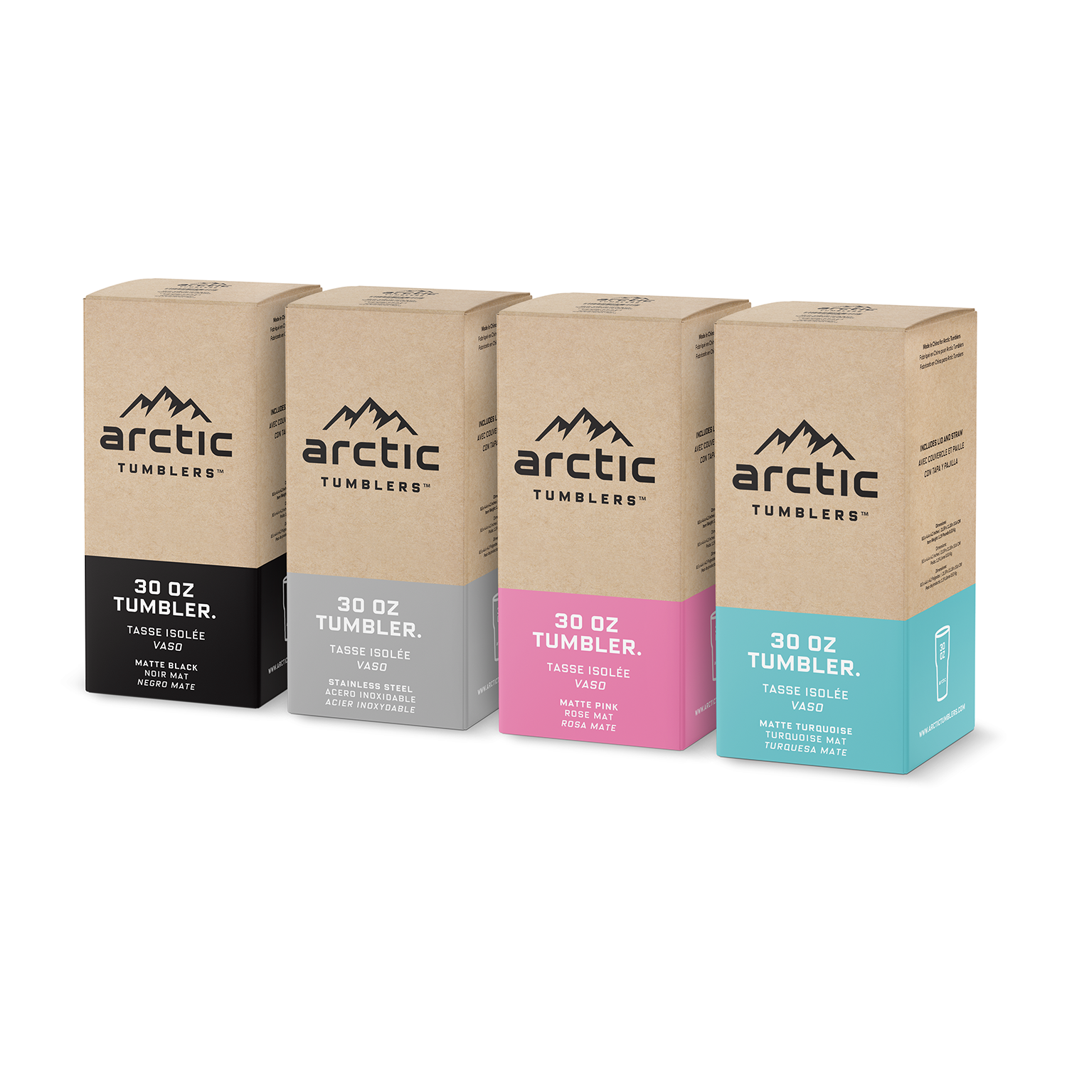 Bundle Pack: 4 Tumblers in 4 Colors - Arctic Tumblers